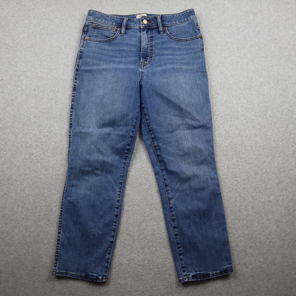 J.Crew Jeans Womens 29P Curvy Vintage Straight Blue Stretch High Rise Denim